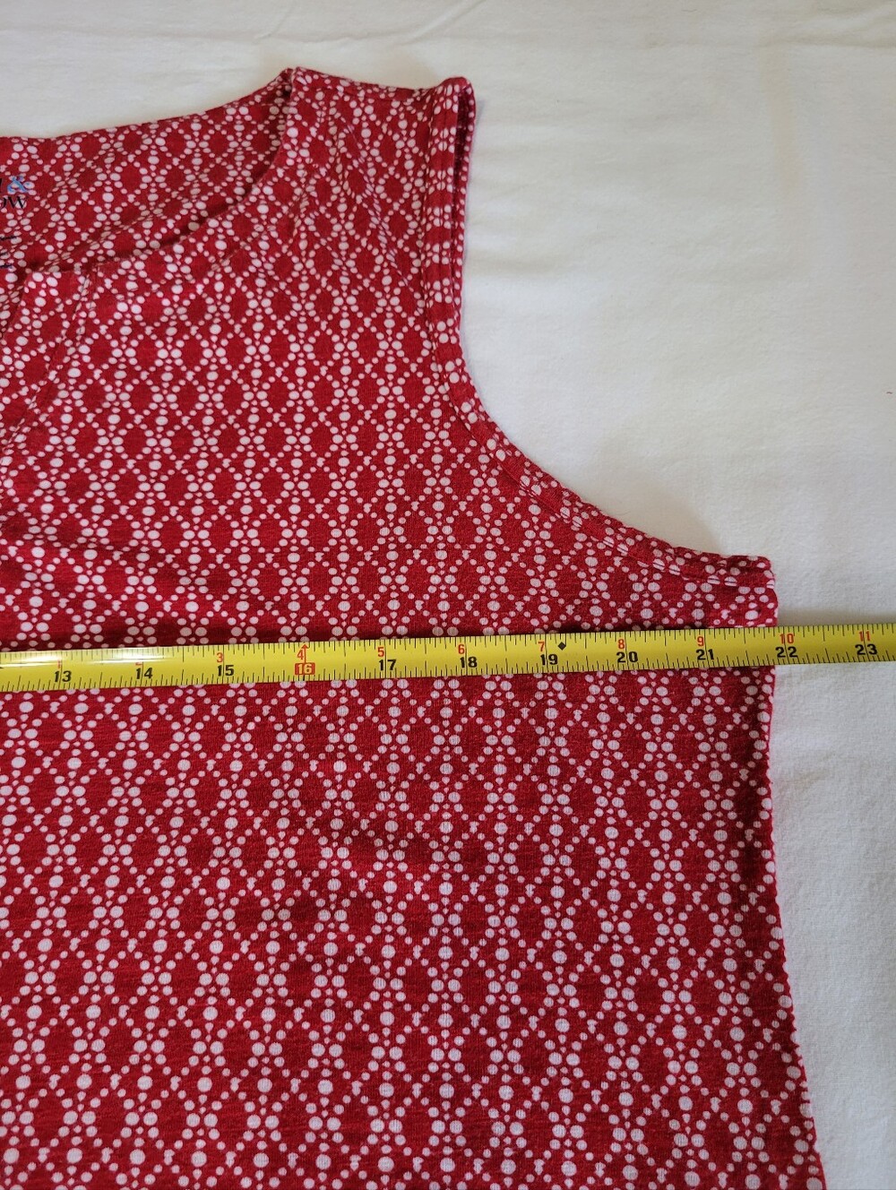 Croft & Barrow Sleeveless Tshirt Dress - Sz L, Red/White, GUC - Picture 7 of 8